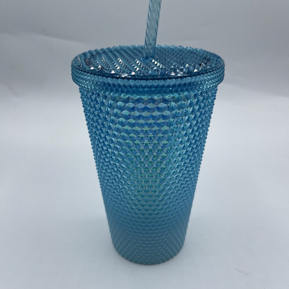 Starbucks Studded Blue Gradient Bling Ombre Cold Cup Tumbler Grande 16oz NEW - Picture 6 of 7